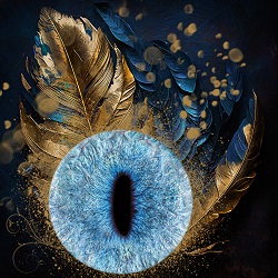 Création plumes sur Iris de chat